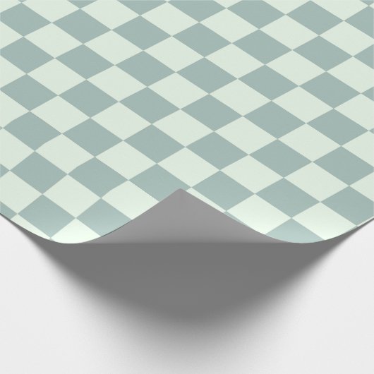 Opal- und Honeydew-Checkerboard Geschenkpapier (Ecke)