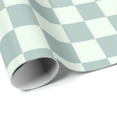 Opal- und Honeydew-Checkerboard Geschenkpapier (Rolleneckpunkt)