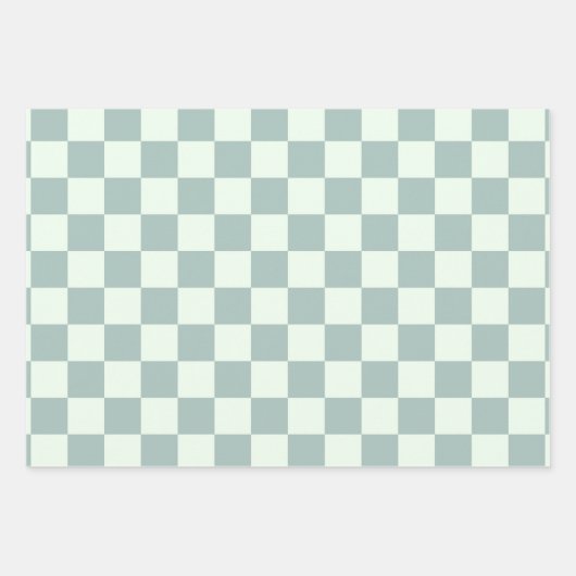 Opal- und Honeydew-Checkerboard Geschenkpapier Set (Vorderseite 3)