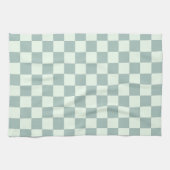Opal- und Honeydew-Checkerboard Geschirrtuch (Horizontal)
