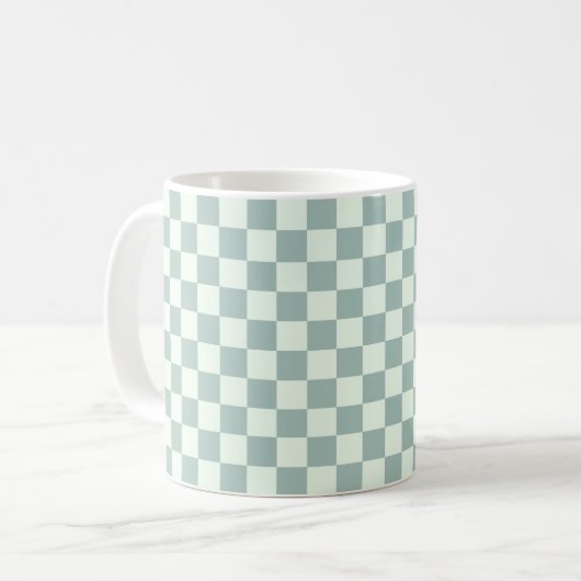 Opal- und Honeydew-Checkerboard Kaffeetasse (Vorderseite Links)