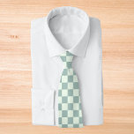 Opal- und Honeydew-Checkerboard Krawatte<br><div class="desc">Opal- und Honeydew-Checkerboard</div>
