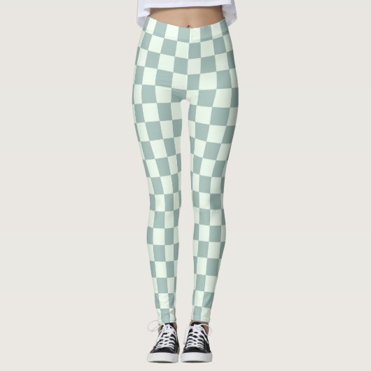 Opal- und Honeydew-Checkerboard Leggings (Vorderseite)
