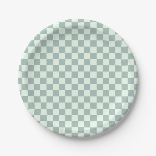 Opal- und Honeydew-Checkerboard Pappteller (Vorderseite)