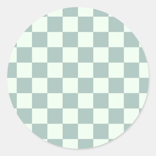 Opal- und Honeydew-Checkerboard Runder Aufkleber (Vorderseite)