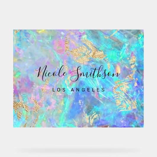 Opal- und Imitat-Folie Acrylschild (Vorderseite)