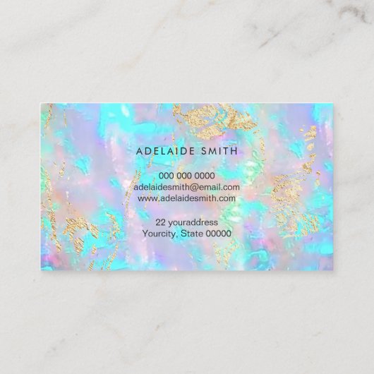 Opal Visitenkarte (Rückseite)