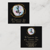 *~* Opal Wasserfarbe Kapricorn Goddess Meerjungfra Quadratische Visitenkarte (Vorne/Hinten)