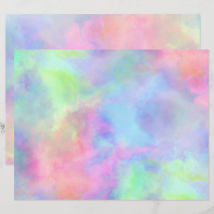 Opal-Wasserfarbspritzer: Papierblatt