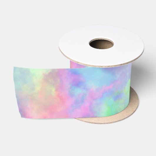 Opal-Wasserfarbspritzer: Satinband (Spule)