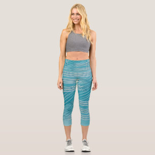 Opal-Weiß Capri Leggings