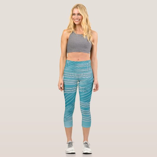 Opal-Weiß Capri Leggings (Vorderseite)