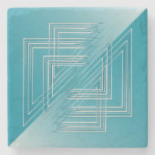 Opal-Weiß Steinuntersetzer (Vorderseite)