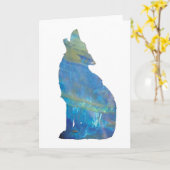 Opal Wolf Card Karte (Gelbe Blume)