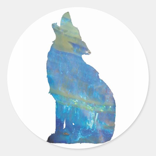 Opal Wolf Stickers (Vorderseite)