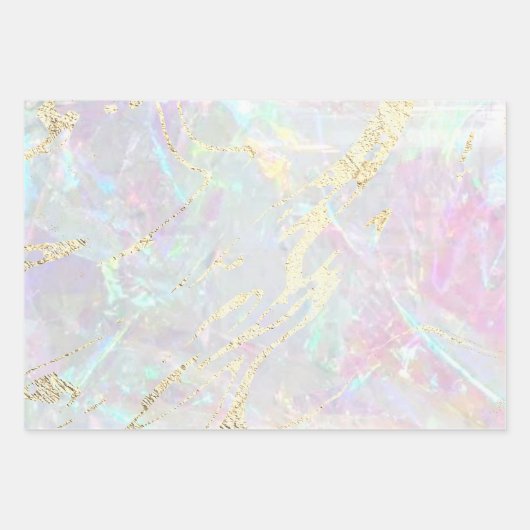opaler Edelstein inspirierter Hintergrund Geschenkpapier Set (Vorderseite 3)