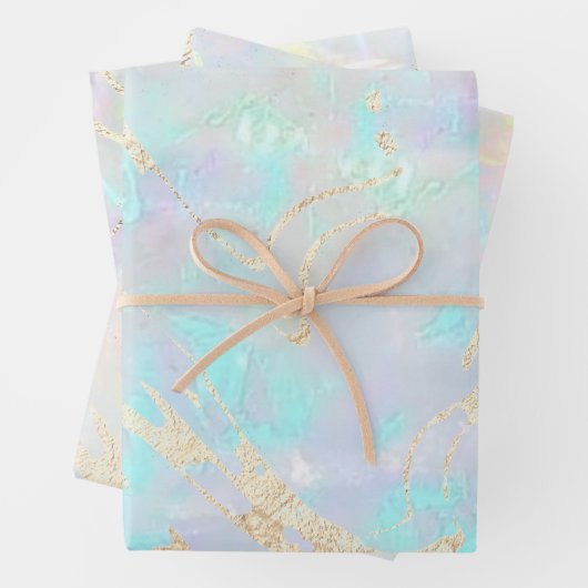 opaler Edelstein inspirierter Hintergrund Geschenkpapier Set (Beispiel)