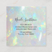 opaler Edelsteine-Hintergrund Quadratische Visitenkarte (Rückseite)