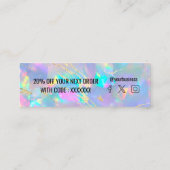 opaler Edelsteinhintergrund Mini Visitenkarte (Rückseite)