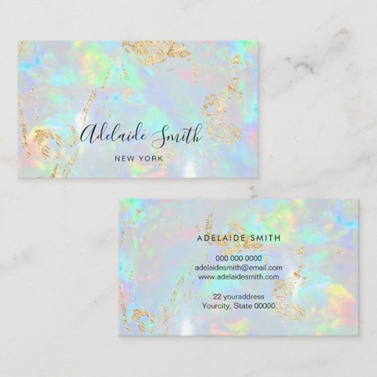 opaler Foto-Hintergrund Visitenkarte (Vorne/Hinten)