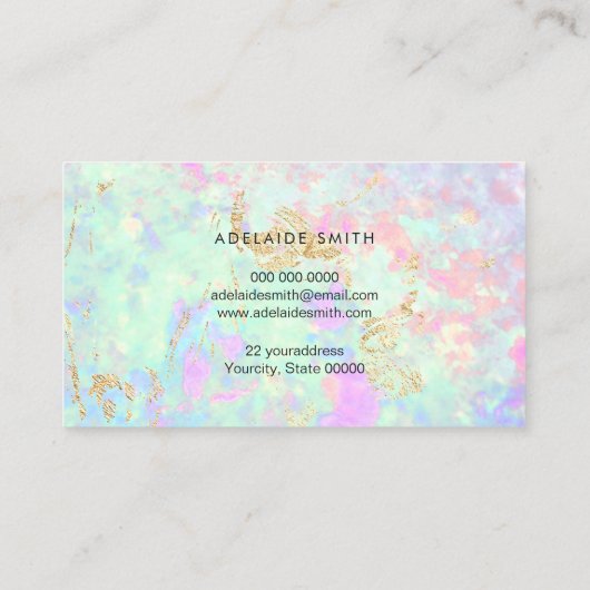 opaler Foto-Hintergrund Visitenkarte (Rückseite)