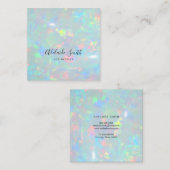 opaler Foto Textur Hintergrund Quadratische Visitenkarte (Vorne/Hinten)