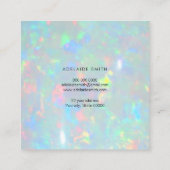 opaler Foto Textur Hintergrund Quadratische Visitenkarte (Rückseite)