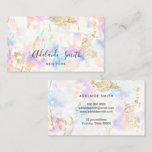 opaler Mineral Visitenkarte (Vorne/Hinten)