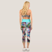 Opaleszente Leggings mit modernem Kunstmuster (Rückseite)