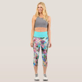 Opaleszente Leggings mit modernem Kunstmuster (Vorderseite)