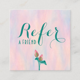 Opaleszente Pastel Lotus Blume Massagetherapeut Empfehlungskarte