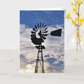 Opalhimmel-Windmühle - 12x18karte, leeres Innere Karte (Gelbe Blume)