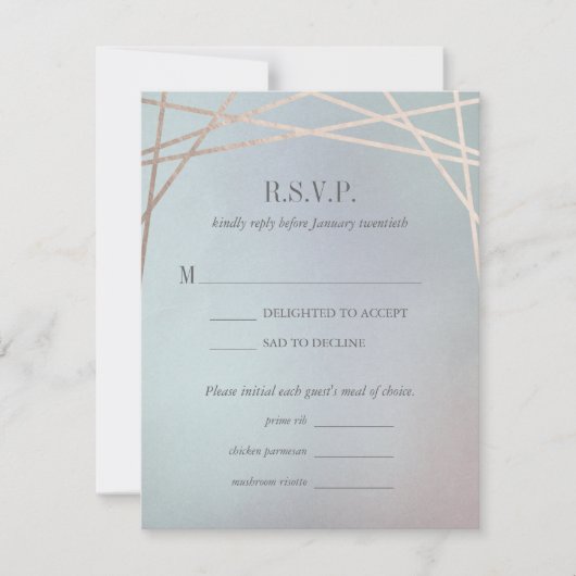 Opaline Wedding Einladung Antwort RSVP Karte (Vorderseite)