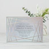 Opaline Wedding Einladung Pastel Champagne Gold (Stehend Vorderseite)