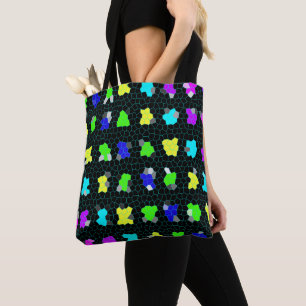 Opalisierende Bunte Bleiglas-Karo, Tasche