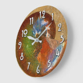 Opalisierte Sphenodiscus Lenticularis Ammonite Mus Große Wanduhr (Winkel)