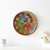 Opalisierte Sphenodiscus Lenticularis Ammonite Mus Große Wanduhr (Zuhause)