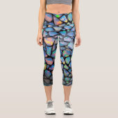 Opalmosaik1 Capri Leggings (Vorderseite)