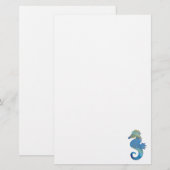 Opalseepferd stationär briefpapier (Vorne/Hinten)
