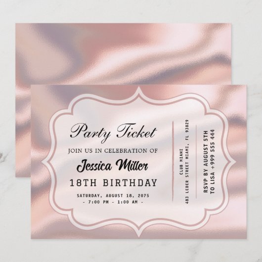 Opalstein Einladung (Vorne/Hinten)