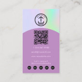 Opalstein-Make-up-Haarbogen-Foto-QR-Code-Logo Visitenkarte (Rückseite)