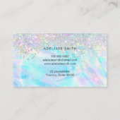 Opalstein und Imitat Glitzer Visitenkarte (Rückseite)