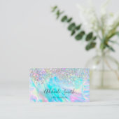 Opalstein und Imitat Glitzer Visitenkarte (Stehend Vorderseite)