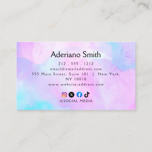 Opalstein Visitenkarte (Rückseite)