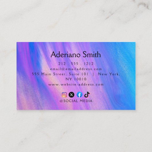 Opalstein Visitenkarte (Rückseite)