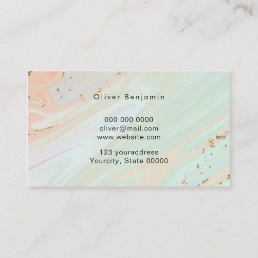 Opalstein Visitenkarte (Rückseite)