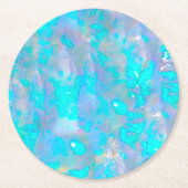 Opalsteinstruktur Runder Pappuntersetzer (Vorderseite)