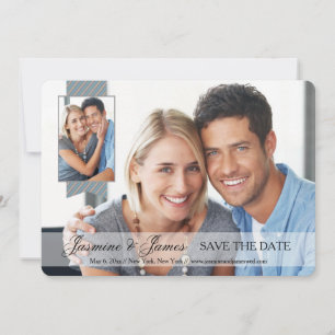 Opaque Banner Doppeltes Foto Save the Date