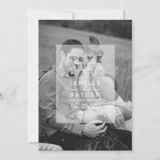 Opaque-Foto-Overlay | SAVE THE DATE FOTO (Vorderseite)