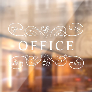Opaque Simple Minimal Design Office Pantry Fensteraufkleber